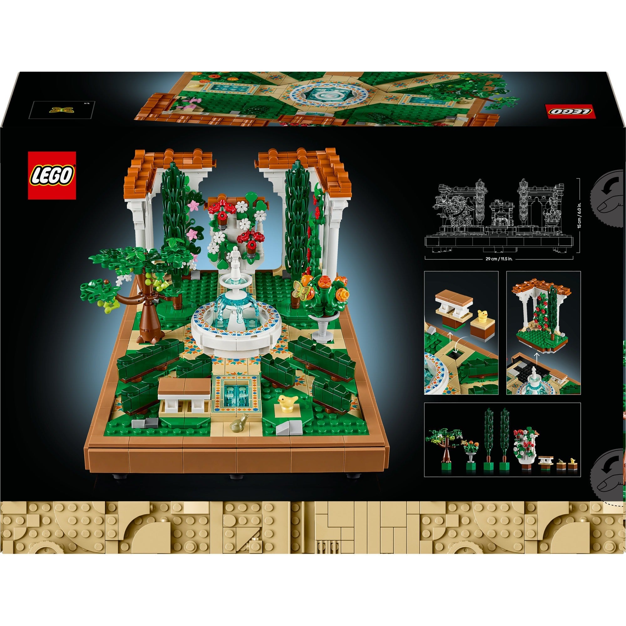 Lego icons - tuin met fontein constructiespeelgoed (10359)