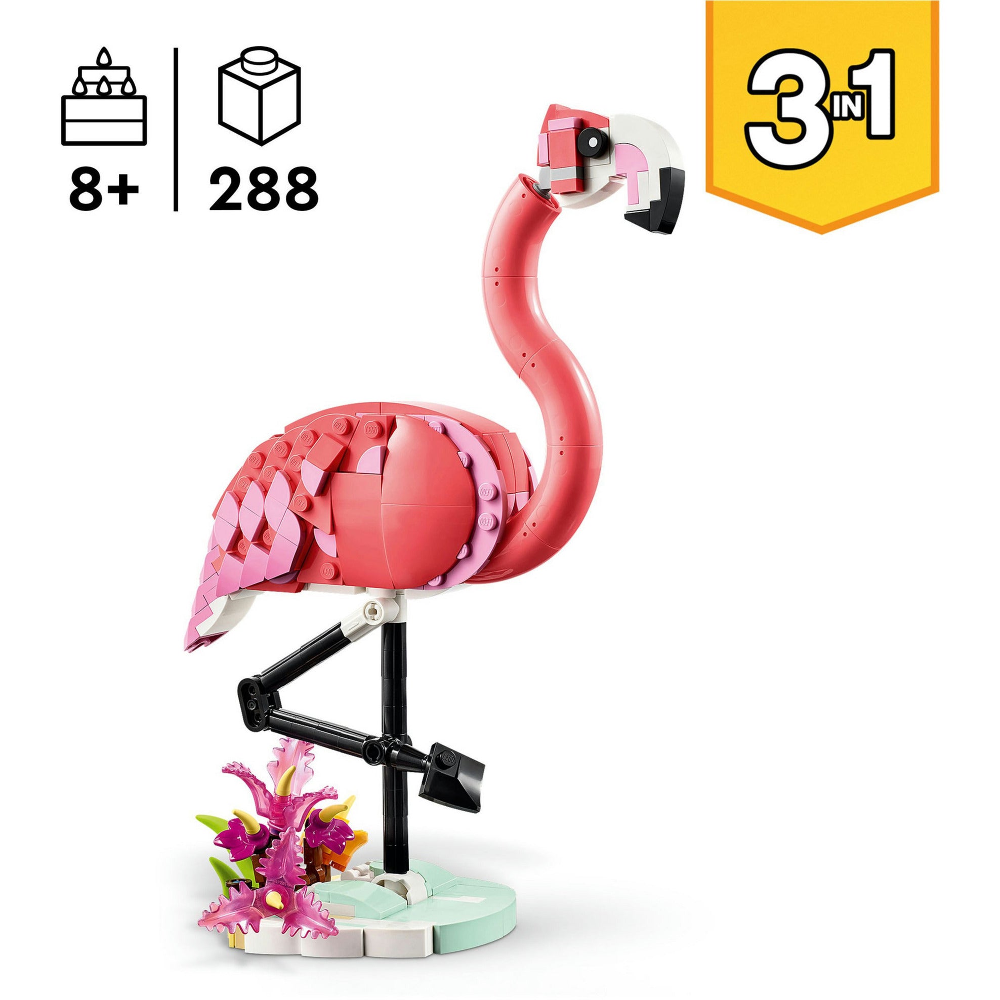 Lego creator 31170 wilde dieren roze flamingo