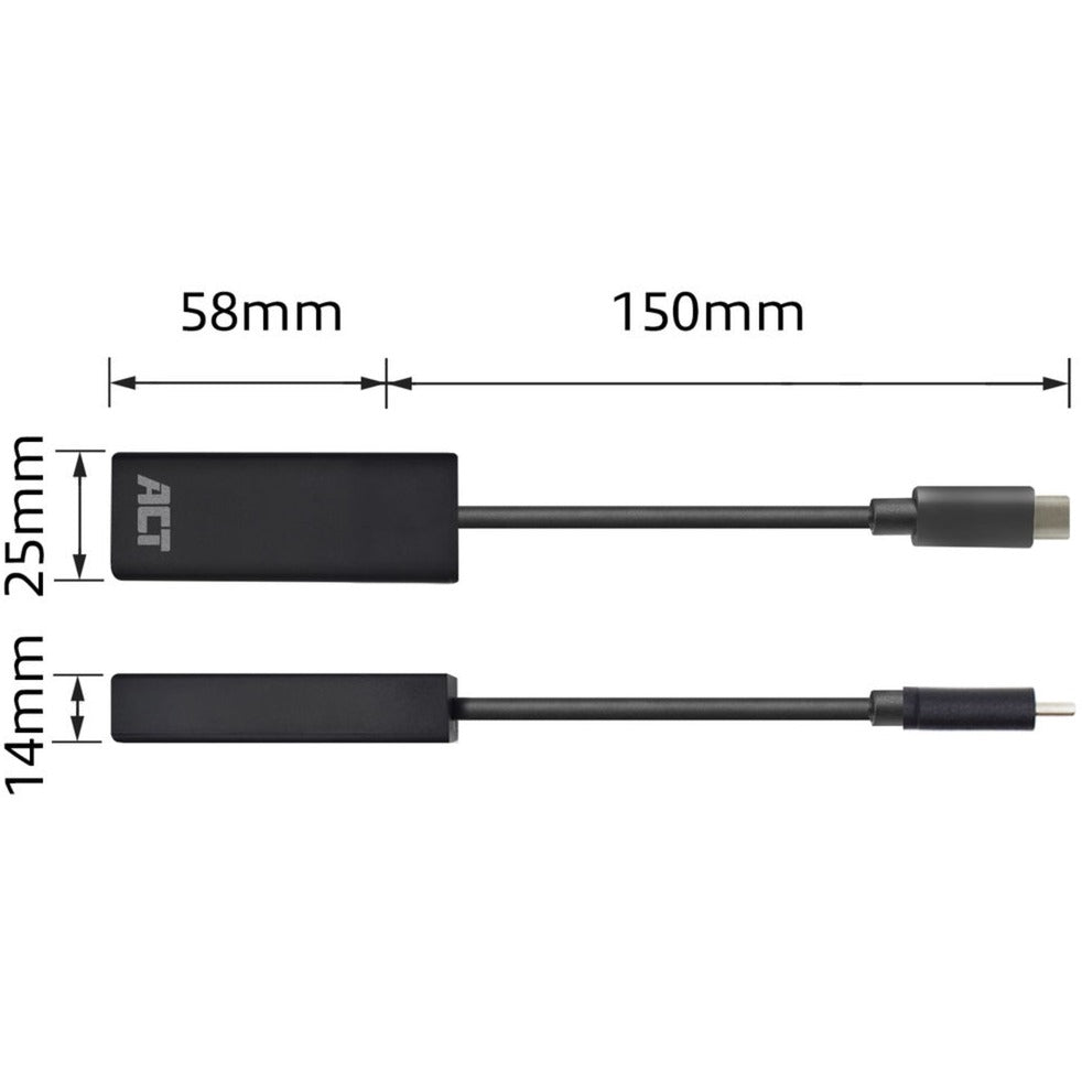 ACT Connectivity - ACT Connectivity usb-c gigabit netwerkadapter (zwart)