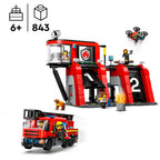 Lego city brandweerkazerne en brandweerauto - 60414