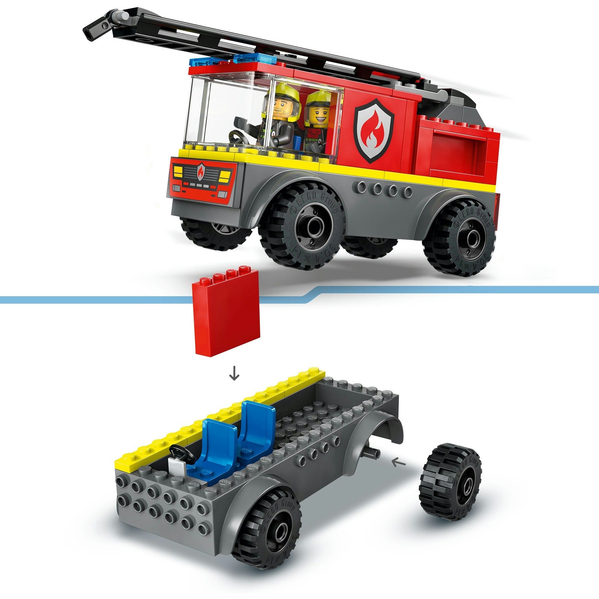 Lego city - brandweerauto constructiespeelgoed (60463 | ladderwagen)