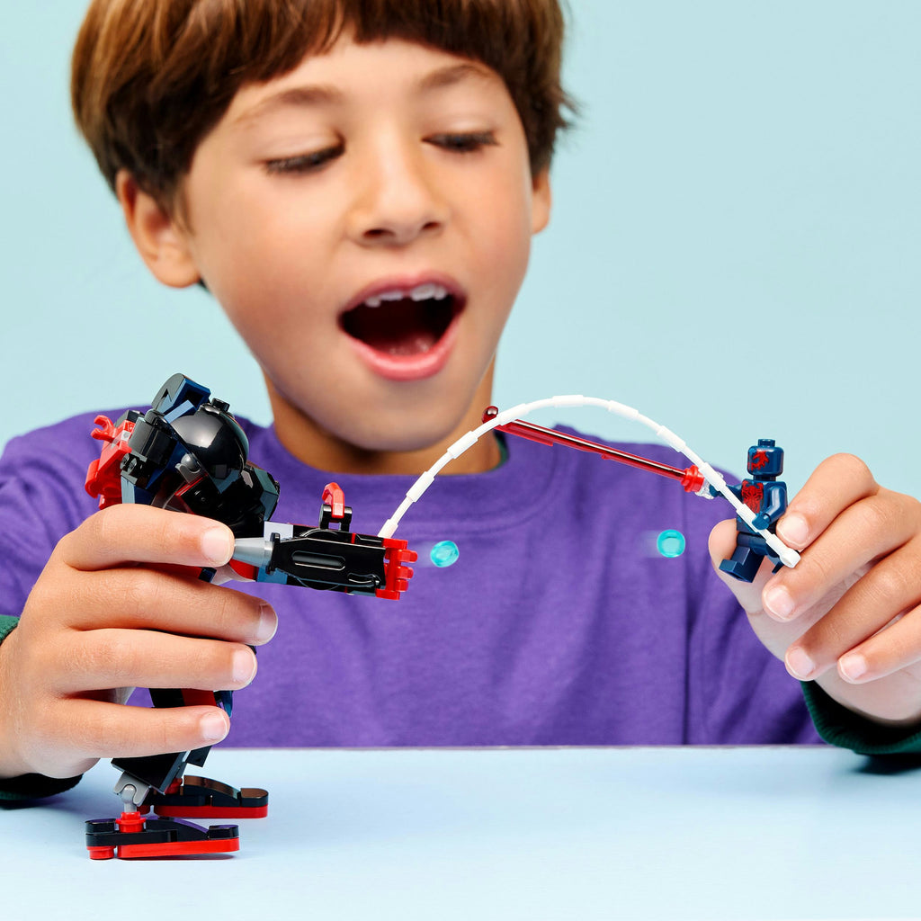 Lego marvel 76337 miles morales mecha vs. spider-man