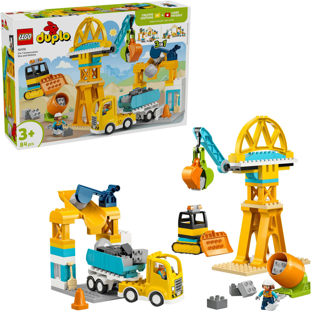 LEGO - duplo 10476 3-in-1 bouwplaats en voertuigen