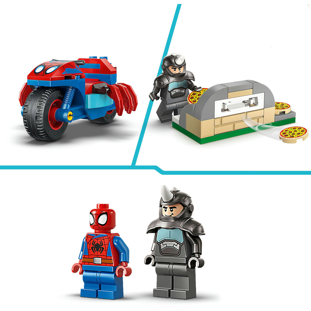 Lego marvel spidey on his motorcycle vs. rhino - 11206