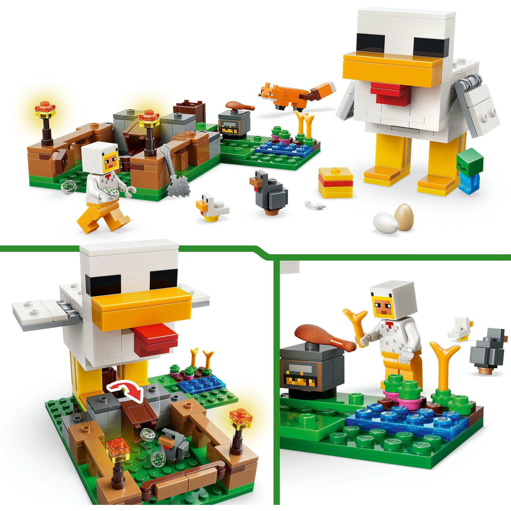 LEGO - minecraft kippenboerderij dieren speelgoed voor kinderen - 21585