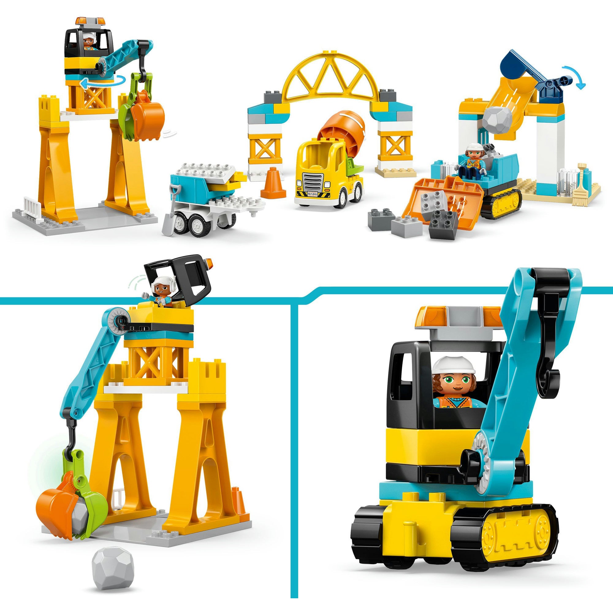LEGO - duplo 10476 3-in-1 bouwplaats en voertuigen