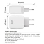 ACT Connectivity - ACT Connectivity usb-c & usb-a lader 20w met power delivery pps quick charge ganfast oplader (wit)