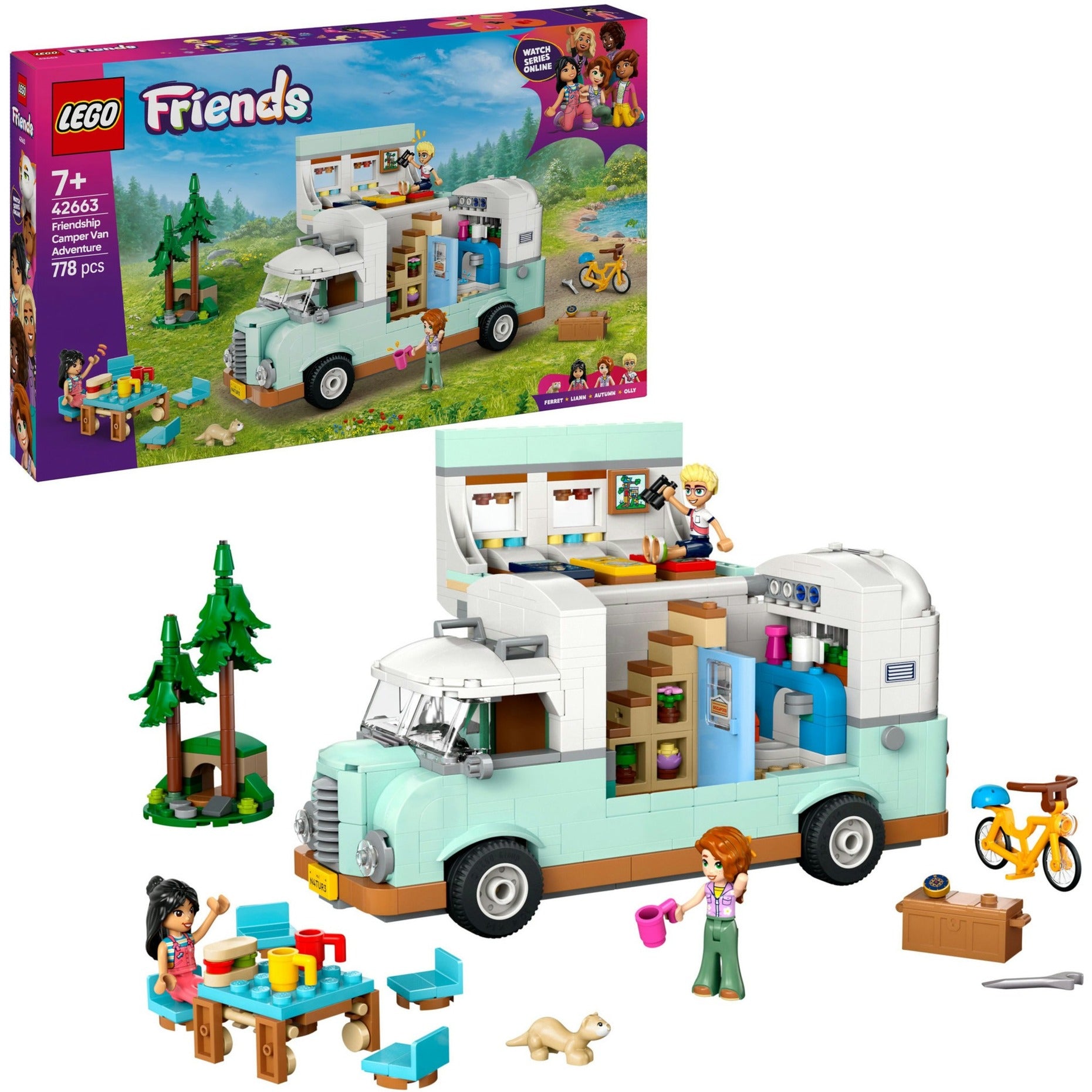 LEGO - friends camperavontuur met vrienden - 42663