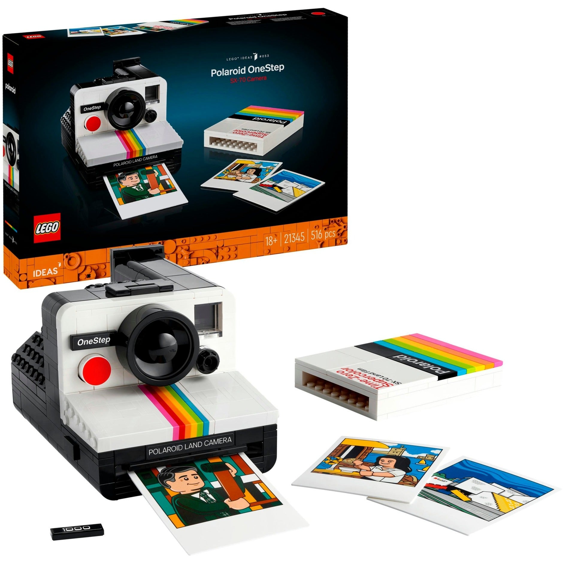 Lego ideas polaroid onestep sx-70 camera constructiespeelgoed (21345)
