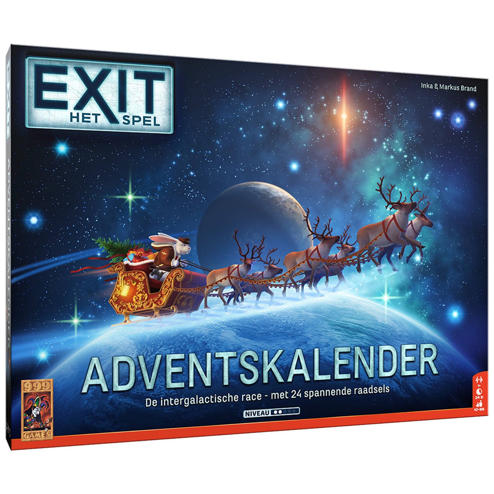 999games 999 games exit adventskalender: de intergalactische race bordspel (nederlands, 1 speler, 24 dagen, vanaf 10 jaar)