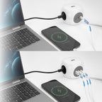 ACT Connectivity - ACT Connectivity Act stekkerdoos kubus met 3 stopcontacten 30w power delivery usb-c/a poorten kabellengte 15m ac2420