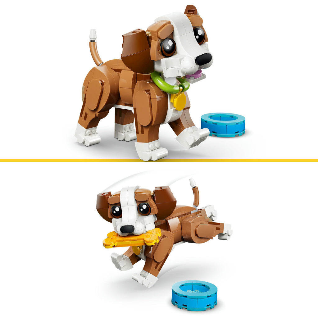 Lego schattige dieren: speelse puppy constructiespeelgoed (31382)