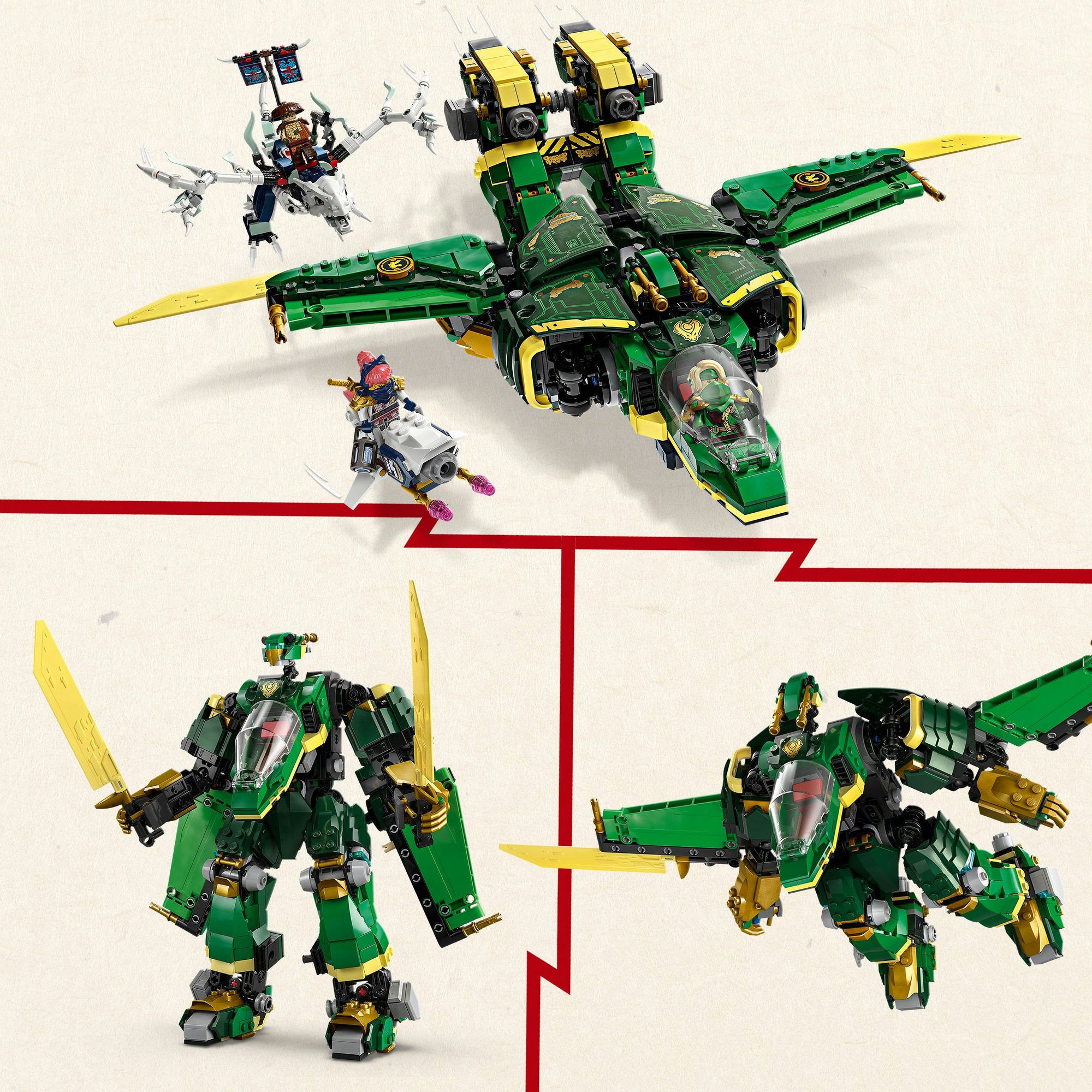 Lego ninjago 71845 lloyds vliegtuigmecha