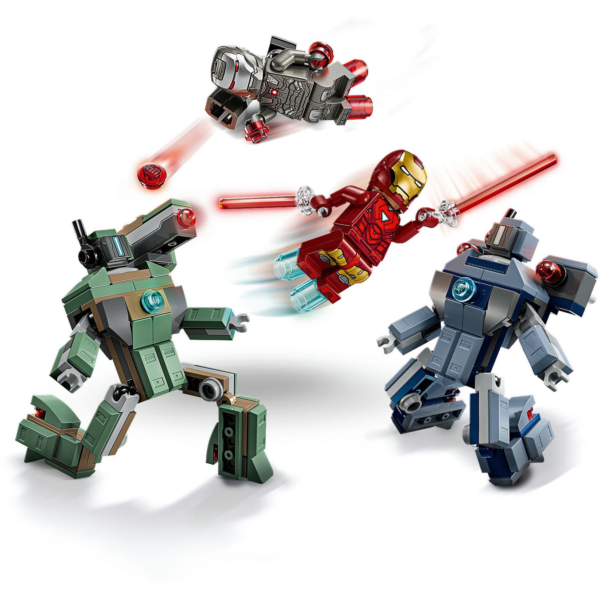 Lego super heroes marvel 76320 iron man en war machine vs hammer drones