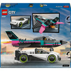 Lego city jet vs. car6 constructiespeelgoed
