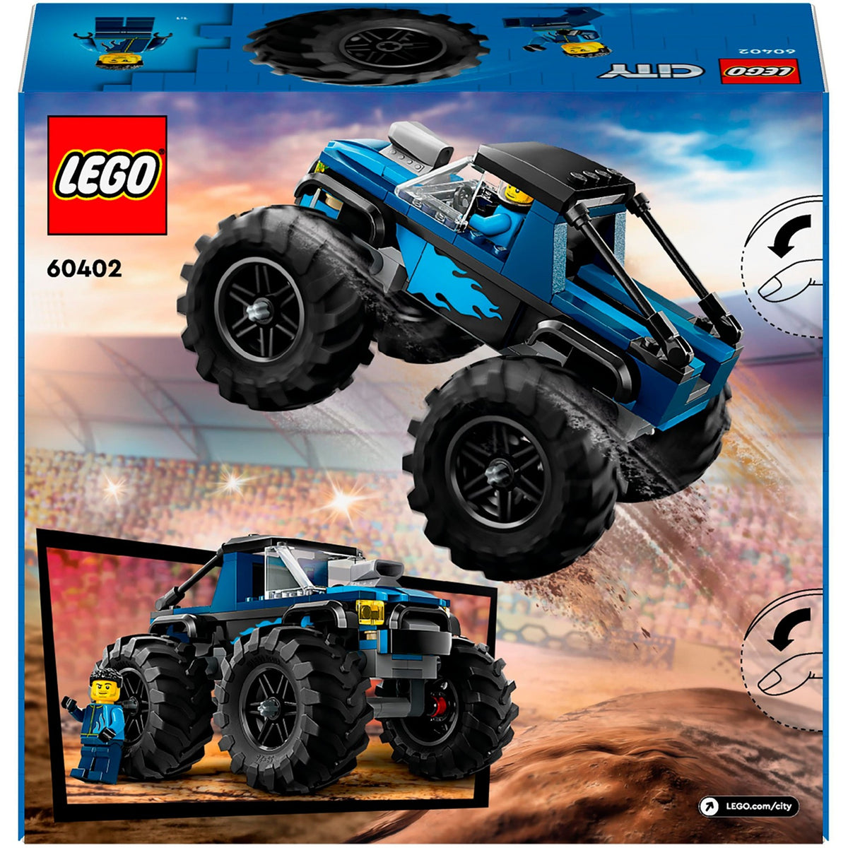 Lego city - blauwe monstertruck constructiespeelgoed (60402)