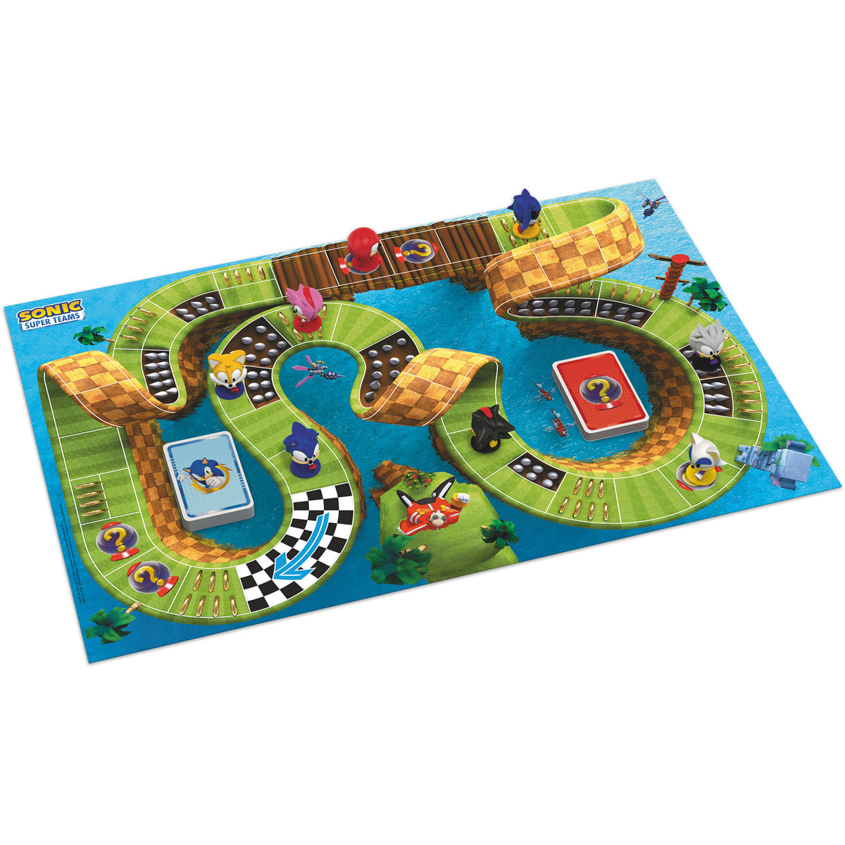 Asmodee sonic super teams bordspel - race met sonic en vrienden - inclusief 8 miniaturen