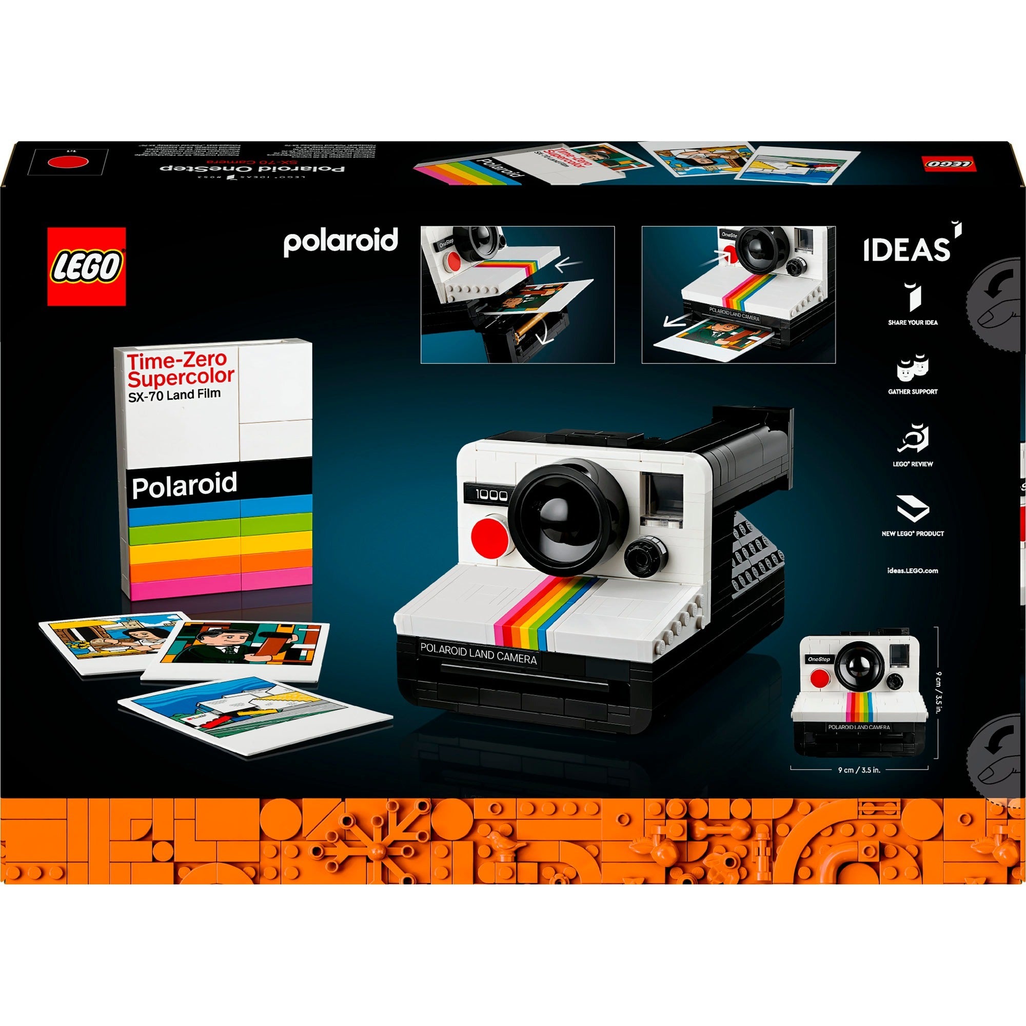 Lego ideas polaroid onestep sx-70 camera constructiespeelgoed (21345)