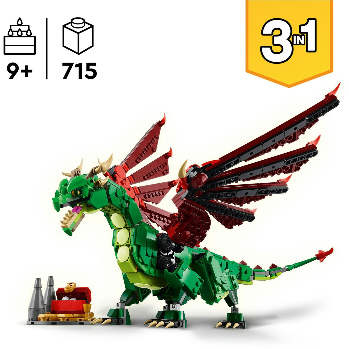 Lego creator 3in1 middeleeuwse draak - 31161