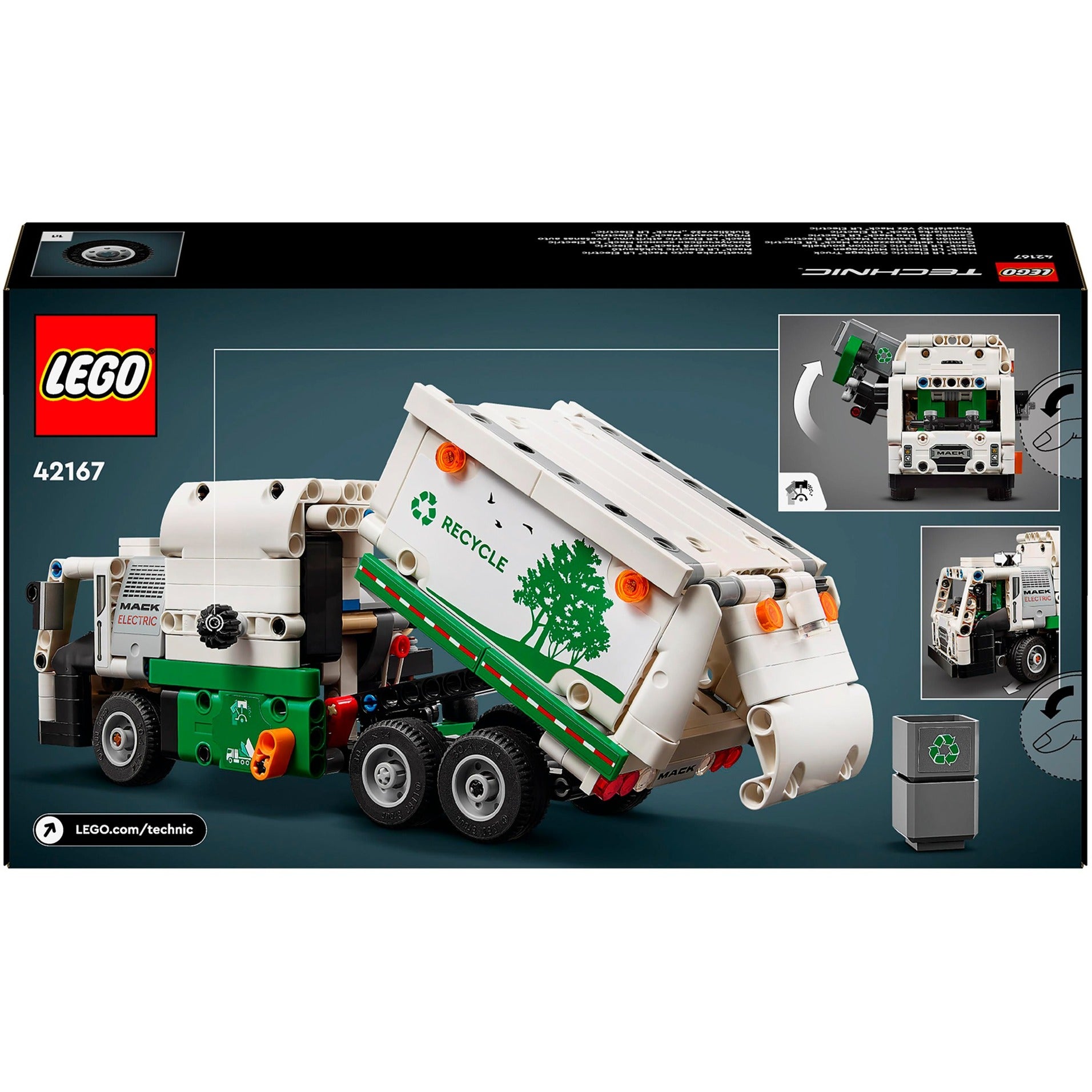 Lego technic 42167 mack lr electric vuilniswagen