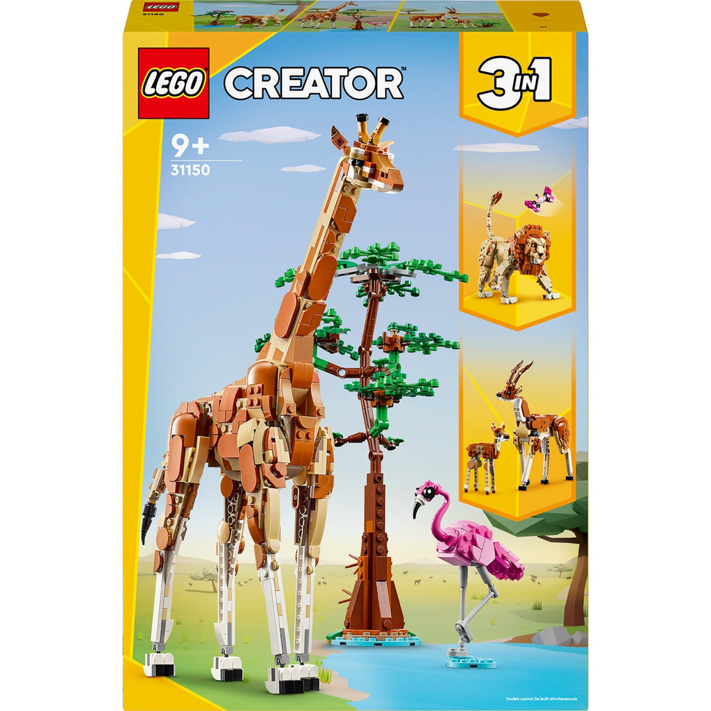 LEGO - creator 3in1 safaridieren speelgoed set met giraffe gazelles en leeuw 31150