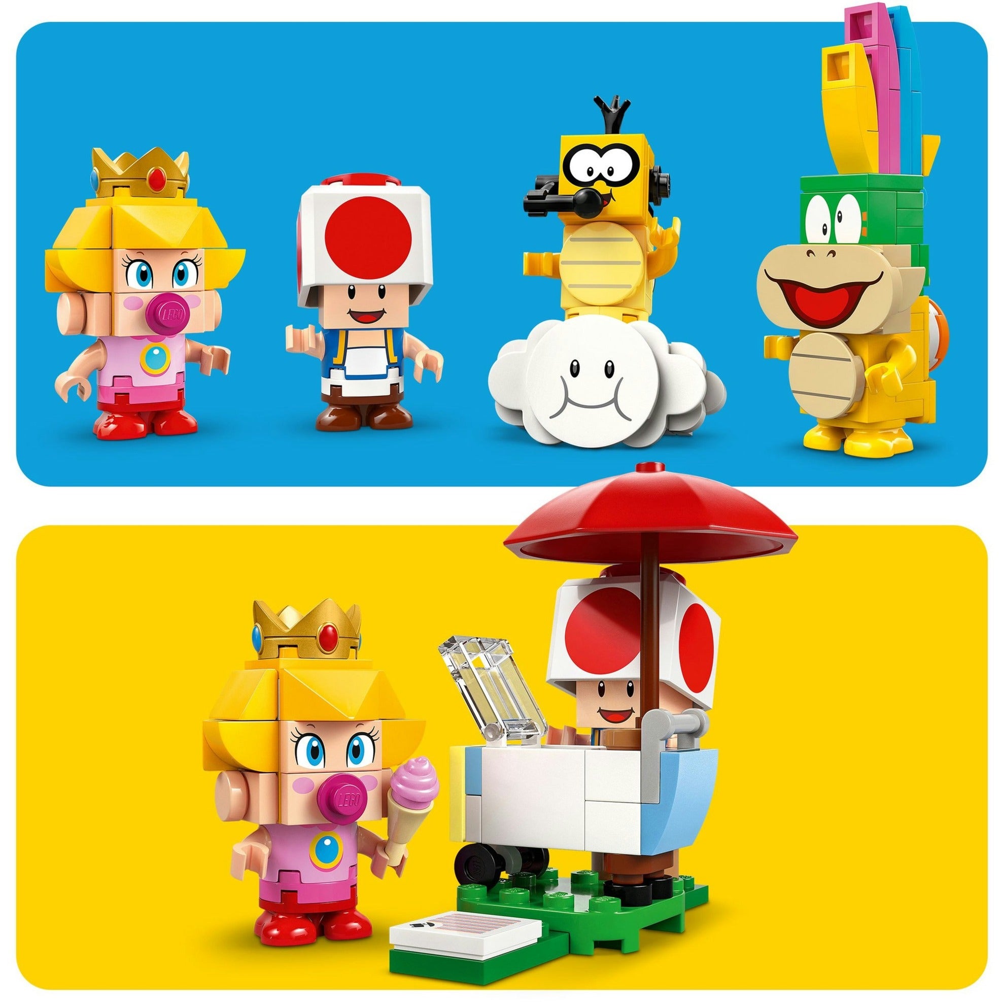 Lego super mario 72036 mario kart baby peach en grand prix set