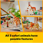 LEGO - creator 3in1 safaridieren speelgoed set met giraffe gazelles en leeuw 31150