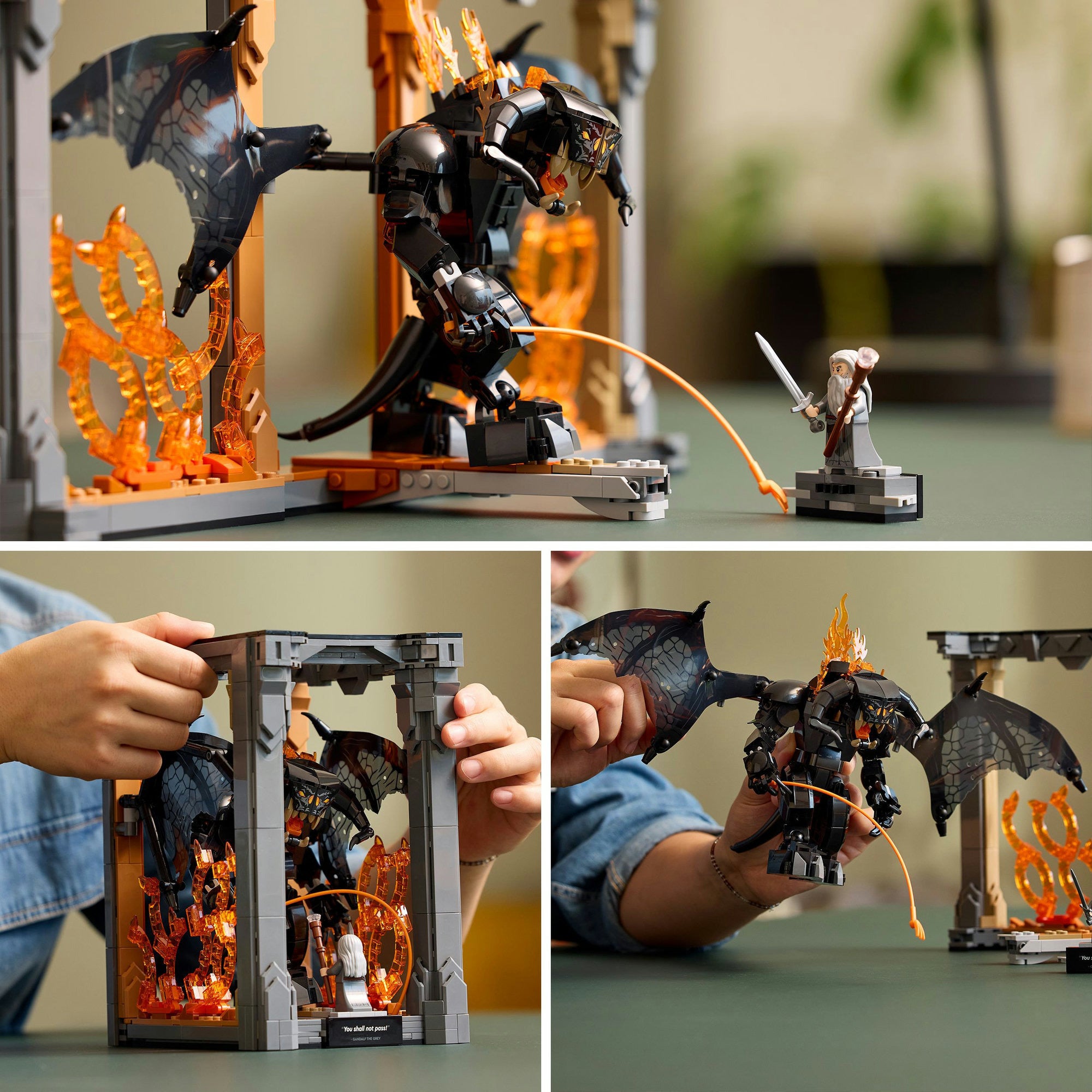 Lego icons boekensteun: the lord of the rings – balrog constructiespeelgoed (10367)