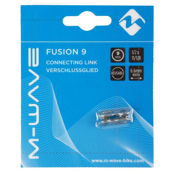 M-Wave Maillon de chaîne Fusion 1/2 x 11/128 acier 9S argent