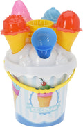 Free and easy strandemmer met ijsjes 11-delig blauw
