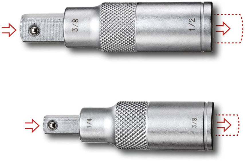 Gedore verloop- vergrot.-adapterset 6-in-2 | 2-dlg - 3300524