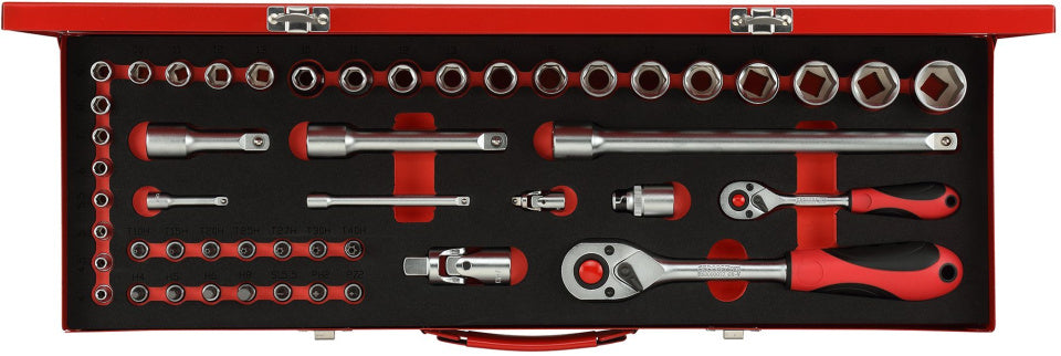 Gedore red | r46004049 | dopsleutelset | 1 4” + 1 2* | 49-delig - r46004049
