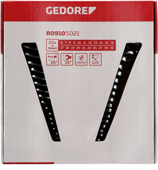 Gedore ringsteeksleutelset | sw 6-32 mm | 21-dlg - 3300991