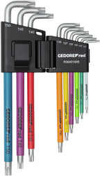 Gedore r36401009 | haakse stiftsleutelset | tx | t10-t50 multicolor | 9-dlg 3301333