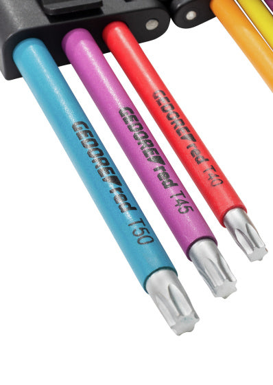 Gedore r36401009 | haakse stiftsleutelset | tx | t10-t50 multicolor | 9-dlg 3301333
