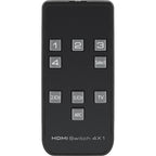 Goobay hdmi switch 4-1 audio output 4k kvm-switch (zwart)