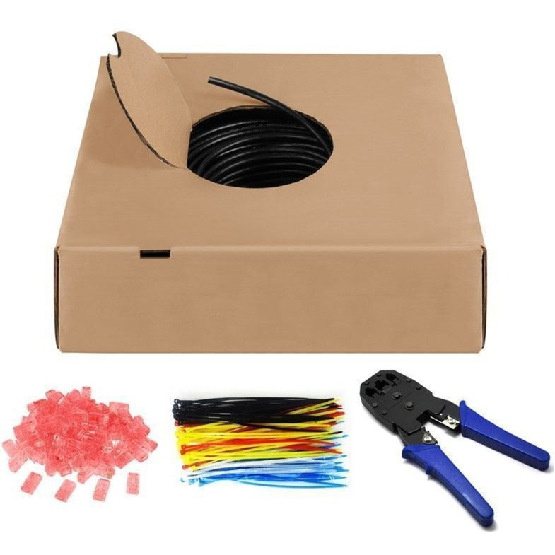 Goobay patchkabel cat.6 u utp, outdoor (zwart, 100 meter)