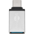 Goobay usb-c usb a otg superspeed adapter (zilver)