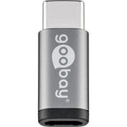 Goobay usb-c > usb micro-b 2.0 adapter (grijs)
