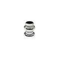 headset 1 inch silver