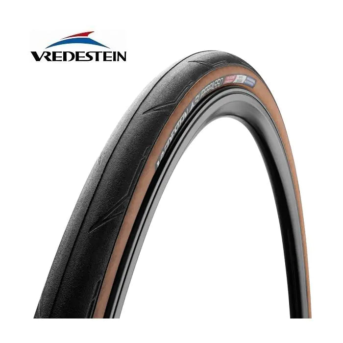 Pneu Vredestein Superpasso TLR 700 x 25C noir transparent