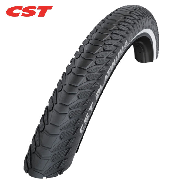Pneu CST CST Platinum E (1mm anti-crevaison) Couleur : noir avec reflet Taille : 28x1.60, ETRTO 42-622
