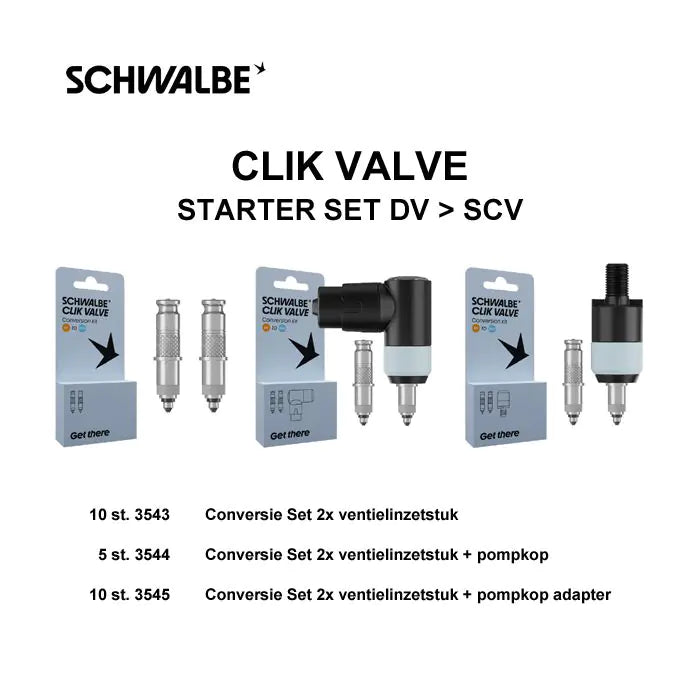 SCHWALBE - SCHWALBE ventil "clik valve" valve clik valv starter kit dv