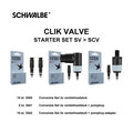 SCHWALBE - SCHWALBE ventil "clik valve" valve clik valv starter kit sv