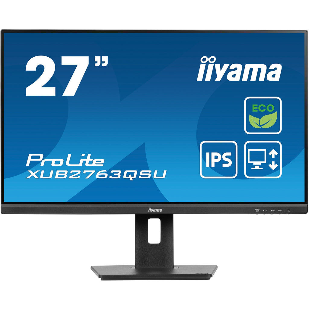 Iiyama prolite xub2763qsu-b1 27 monitor (zwart, hdmi, displayport, 2x usb-a, usb-b)