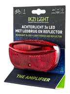 Feu arrière Ikzilight batterie on/off 3xLED 50 mm sur carte