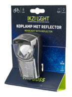 Phare Ikzilight The Boss, 1 LED blanche 20LUX. avec support et piles (emballage suspendu)