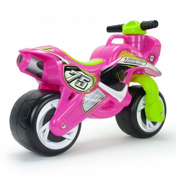Injusa loopfiets motor tornado roze