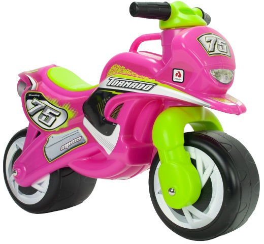 Injusa loopfiets motor tornado roze