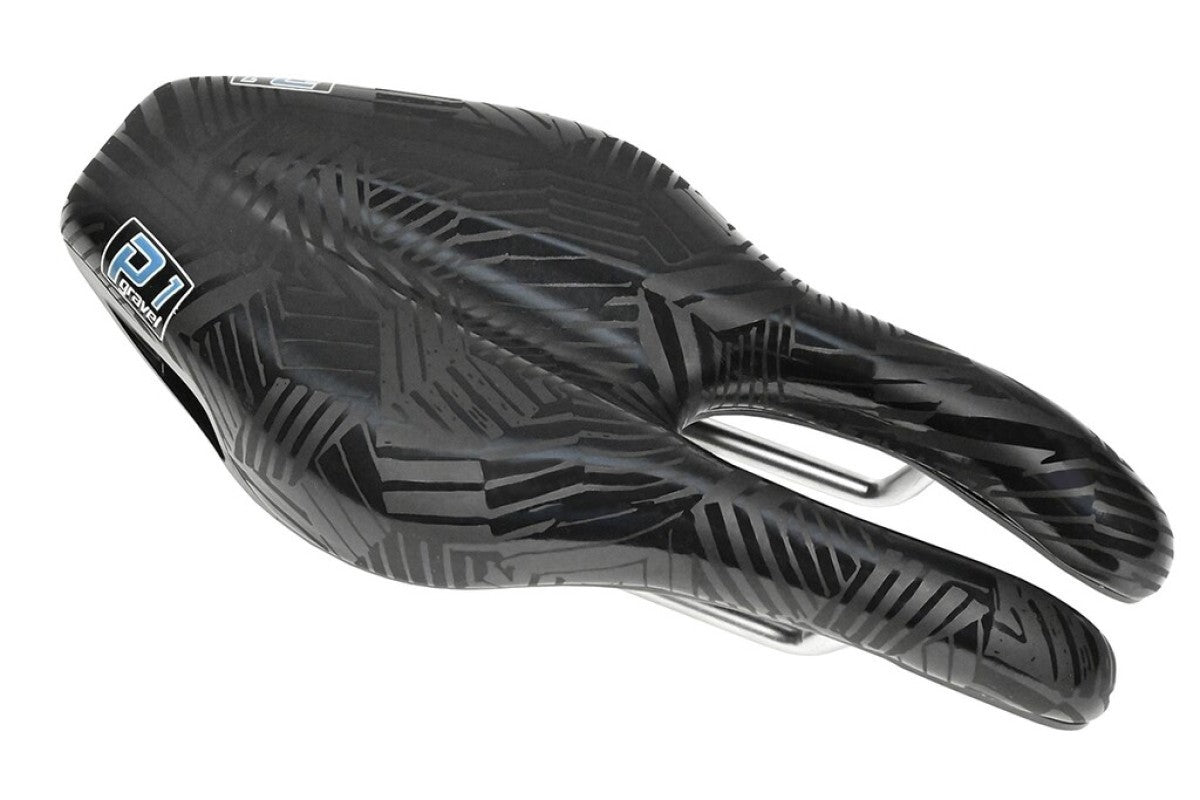 Ism zadel p1 gravel, zwart